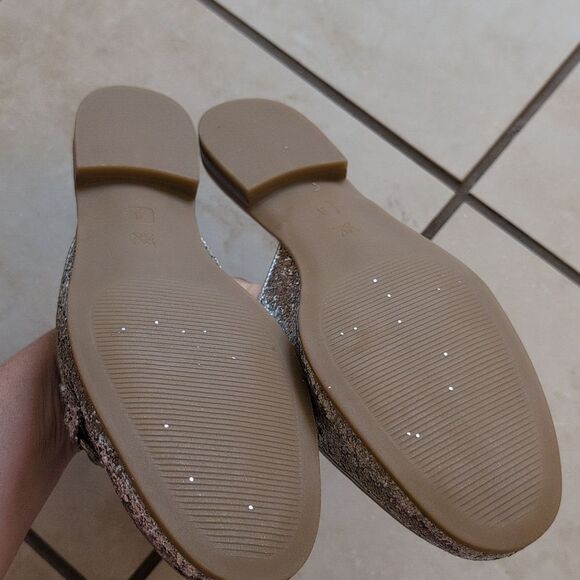 NEW BCBG Zorie Sparkle Loafer Slip On Sandal Silver Horsebit Size 8 - Picture 6 of 7